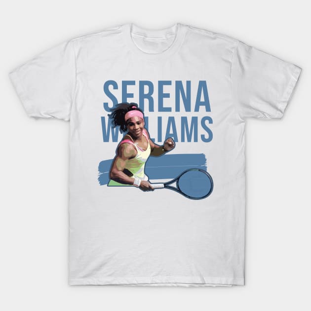 women tennis player - Serena Williams T-Shirt by NelsonPR